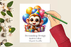 Birthday Animal Clipart Bundle - CraftNest - Digital Crafting and Art