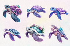 Beautiful Sea Turtles Clipart Bundle - CraftNest - Digital Crafting and Art