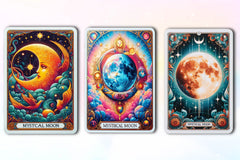 Mystical Moon Tarot Card Clipart Bundle - CraftNest - Digital Crafting and Art