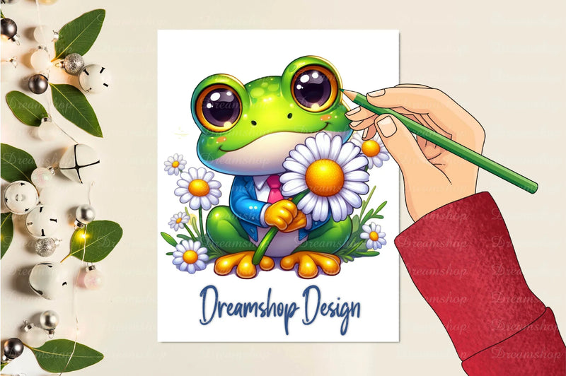 Funny And Cute Frog Clipart Bundle - CraftNest - Digital Crafting and Art