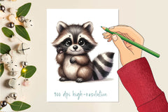 Silly Raccoon Clipart Bundle - CraftNest - Digital Crafting and Art