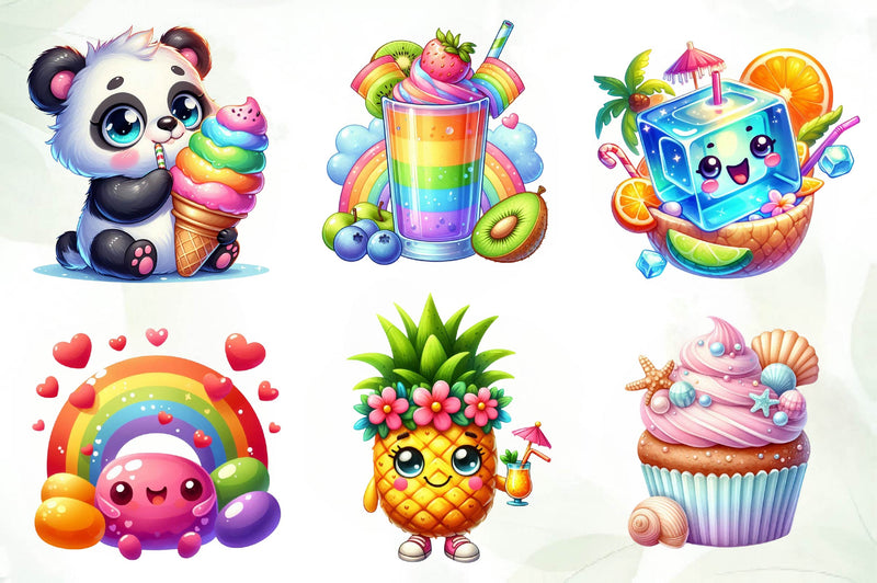 Cute Sweet Summer Clipart Bundle 1 - CraftNest - Digital Crafting and Art