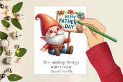 Happy Fathers Day Gnomes Clipart Bundle - CraftNest - Digital Crafting and Art