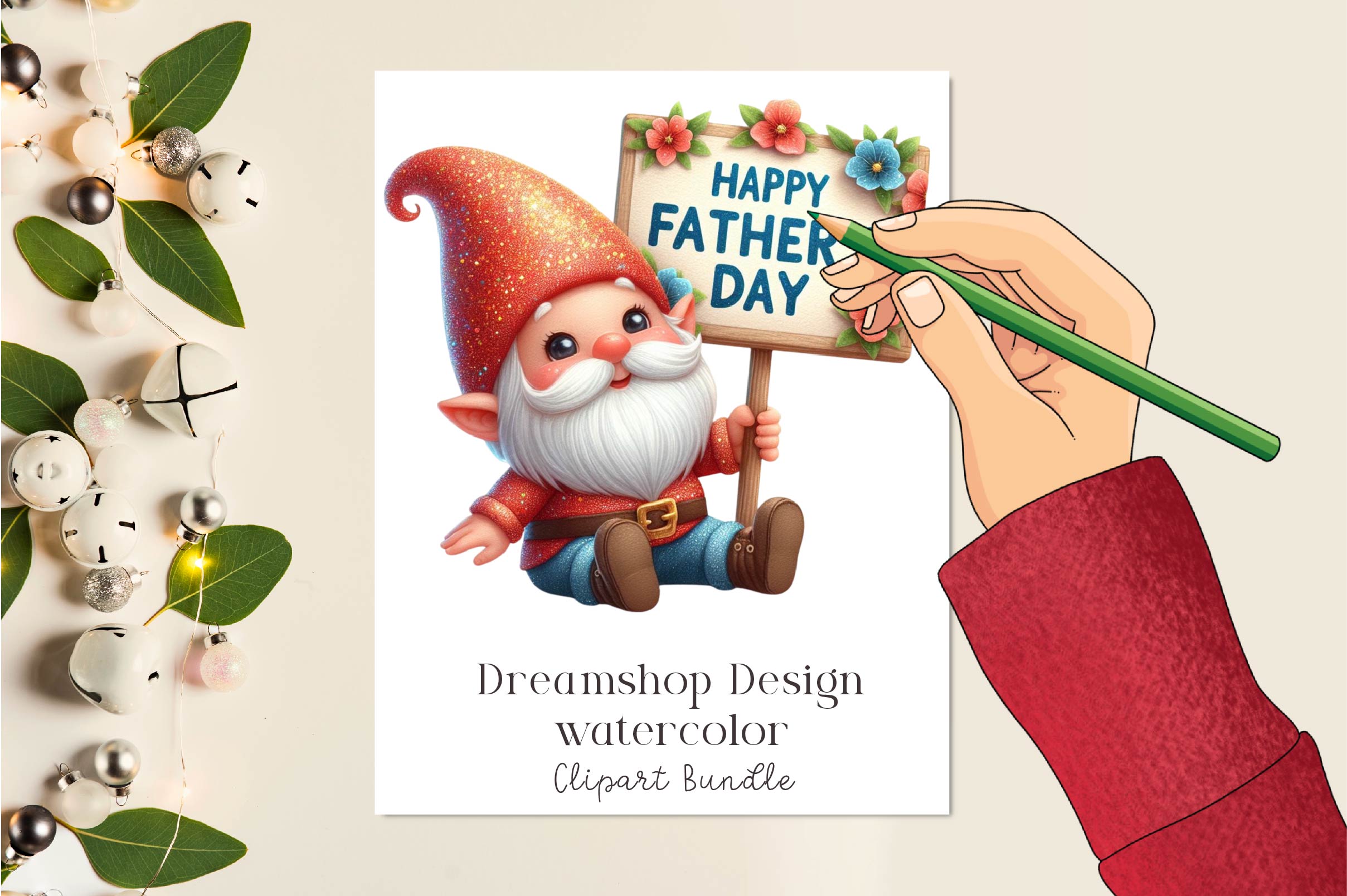 Happy Fathers Day Gnomes Clipart Bundle - CraftNest - Digital Crafting and Art