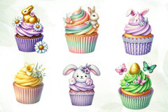 Easter Cupcake Clipart Bundle - CraftNest - Digital Crafting and Art