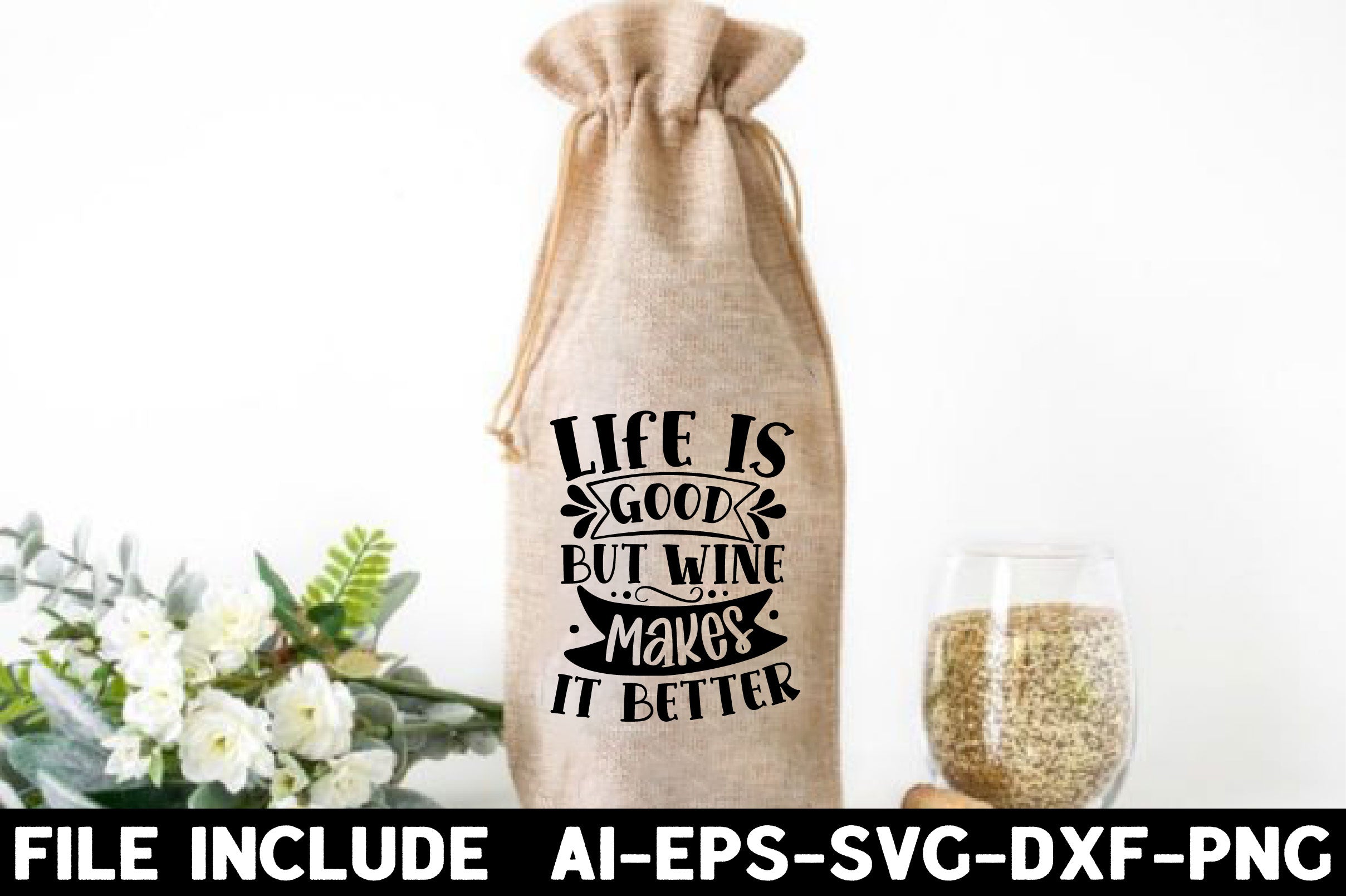 Wine Bag SVG Bundle - CraftNest - Digital Crafting and Art