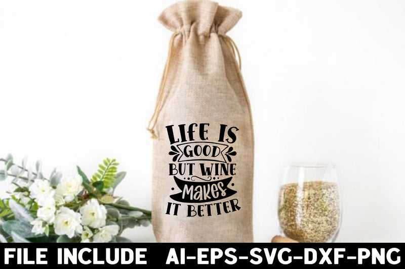 Wine Bag SVG Bundle - CraftNest - Digital Crafting and Art
