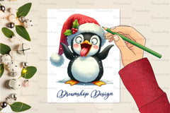 Funny Christmas Penguin Clipart Bundle - CraftNest - Digital Crafting and Art
