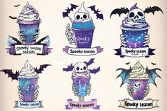 Halloween Coffee Cup Clipart Bundle - CraftNest - Digital Crafting and Art