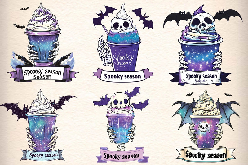 Halloween Coffee Cup Clipart Bundle - CraftNest - Digital Crafting and Art