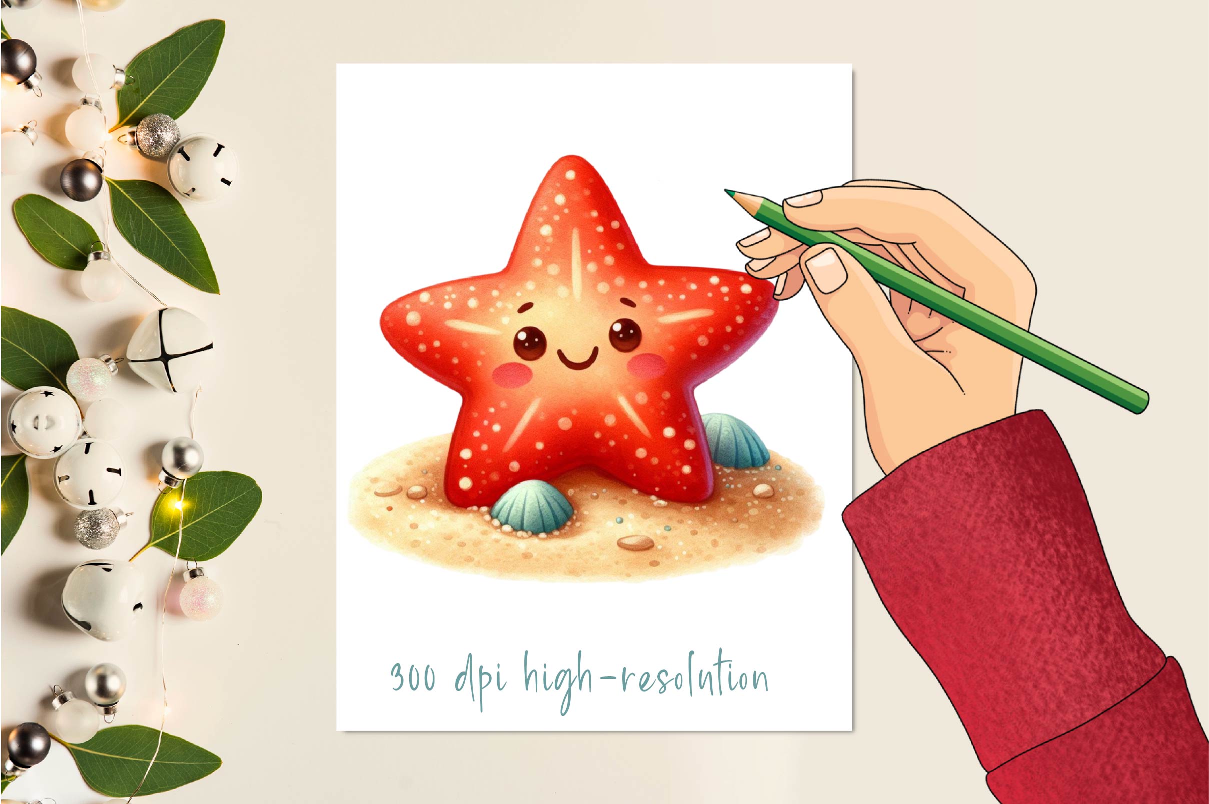 Smiling Starfish Beach Clipart Bundle - CraftNest - Digital Crafting and Art