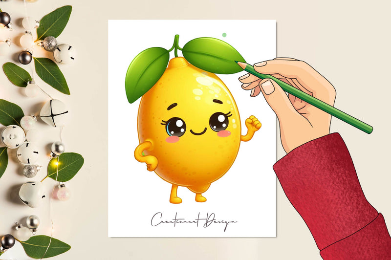 Lemon Character Clipart Bundle - CraftNest - Digital Crafting and Art