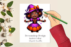 Black Girl Halloween Clipart Bundle - CraftNest - Digital Crafting and Art