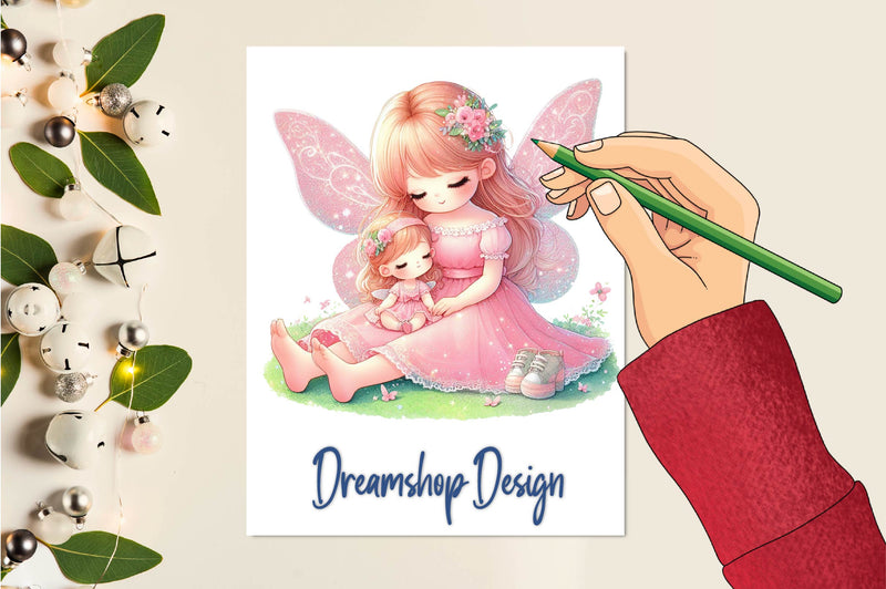 Fairy Mom And Baby Clipart Bundle - CraftNest - Digital Crafting and Art