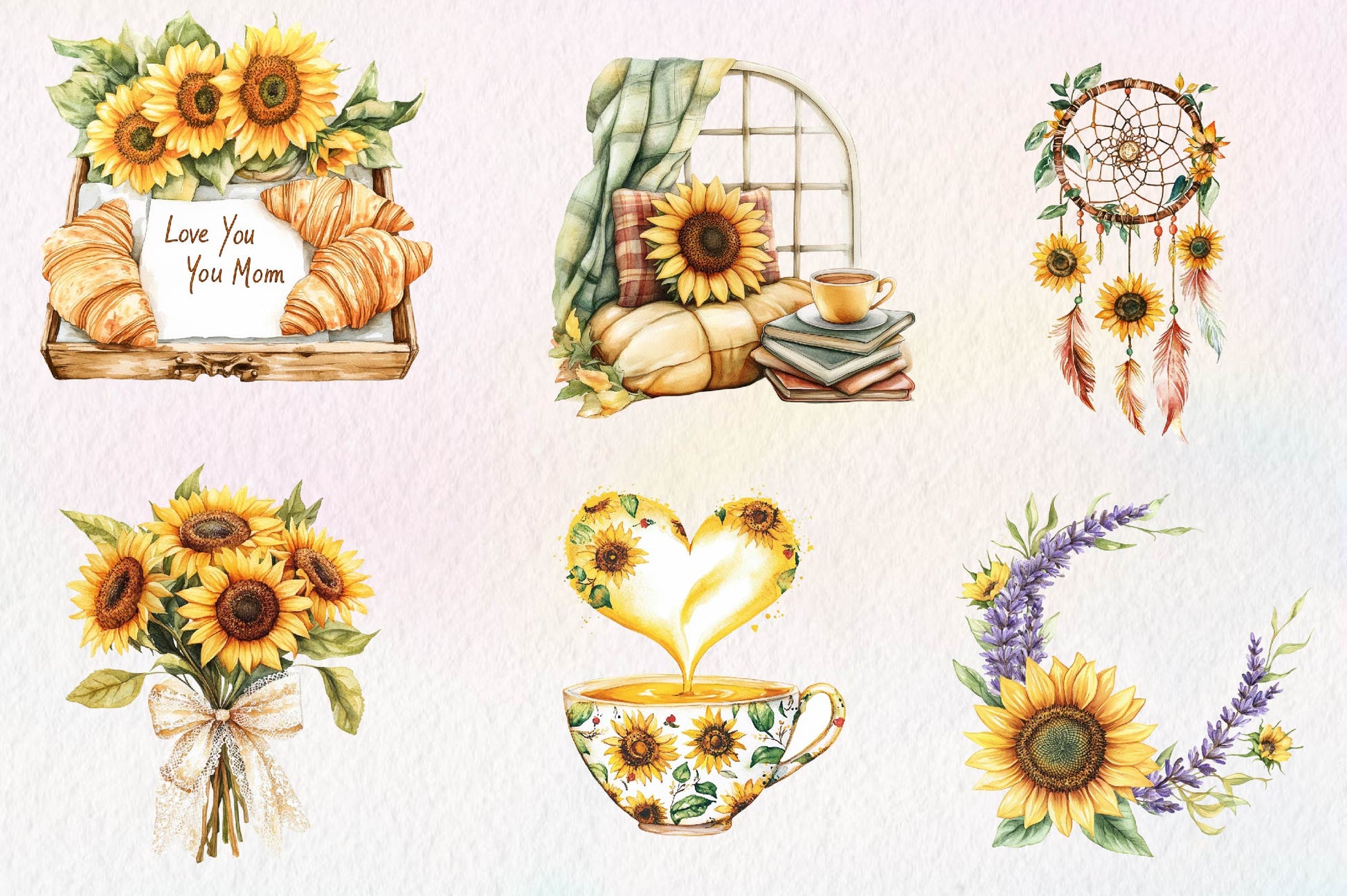 Sunflower Mother'S Day Clipart Bundle - CraftNest - Digital Crafting and Art
