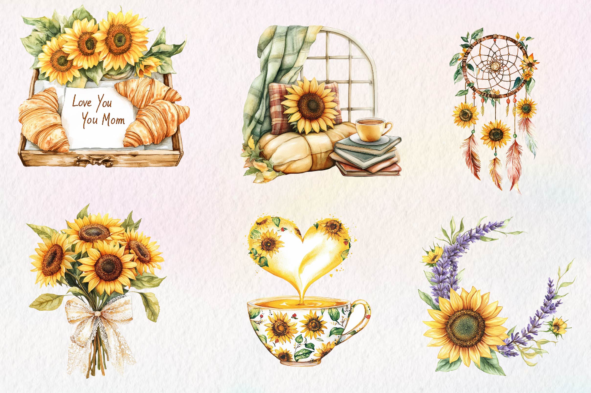 Sunflower Mother'S Day Clipart Bundle - CraftNest - Digital Crafting and Art