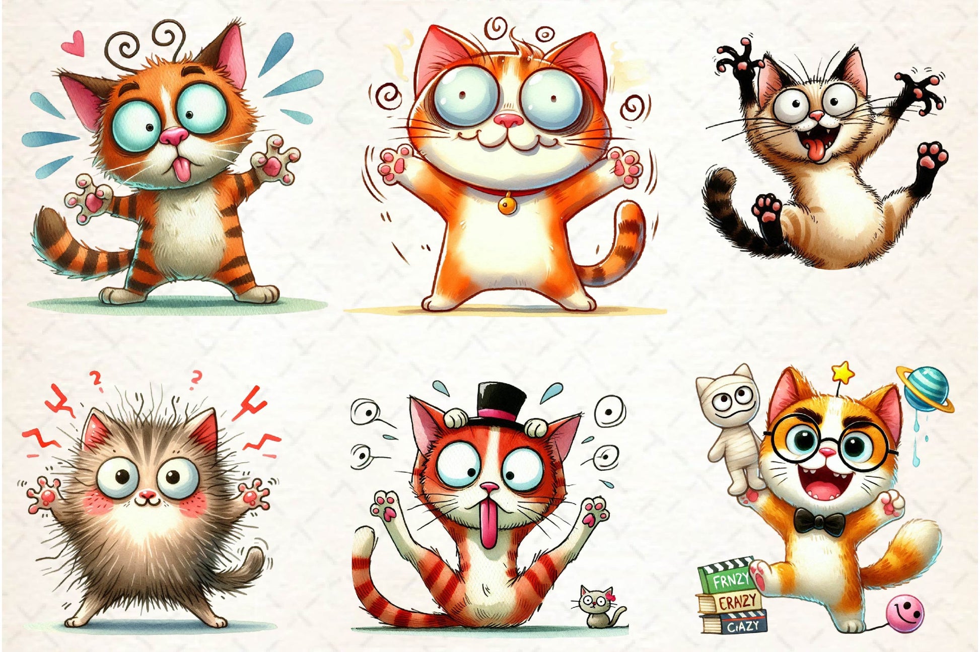 Funny Black Cats Crazy Cat Clipart Bundle - CraftNest - Digital Crafting and Art