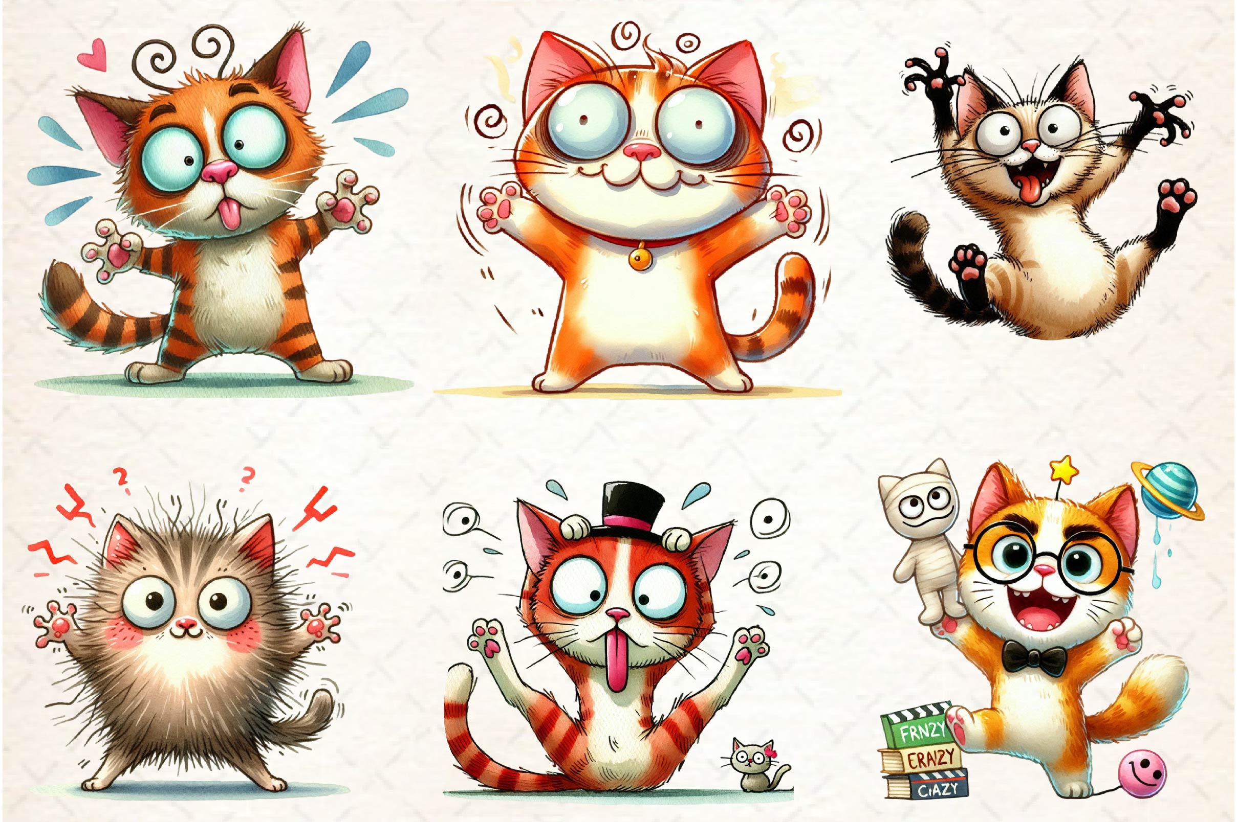 Funny Black Cats Crazy Cat Clipart Bundle - CraftNest - Digital Crafting and Art