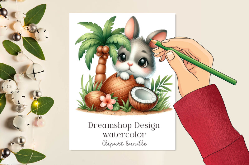 Cute Summer Animals Clipart Bundle - CraftNest - Digital Crafting and Art