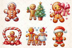 Glitter Gingerbread Man Clipart Bundle - CraftNest - Digital Crafting and Art