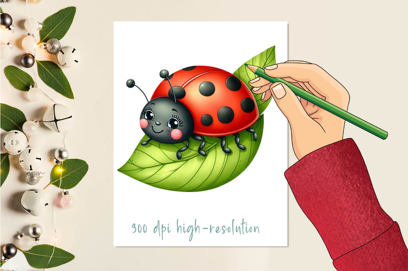 Happy Ladybug Clipart Bundle - CraftNest - Digital Crafting and Art