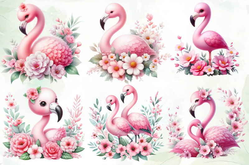 Mothers Day Flamingo Clipart Bundle - CraftNest - Digital Crafting and Art
