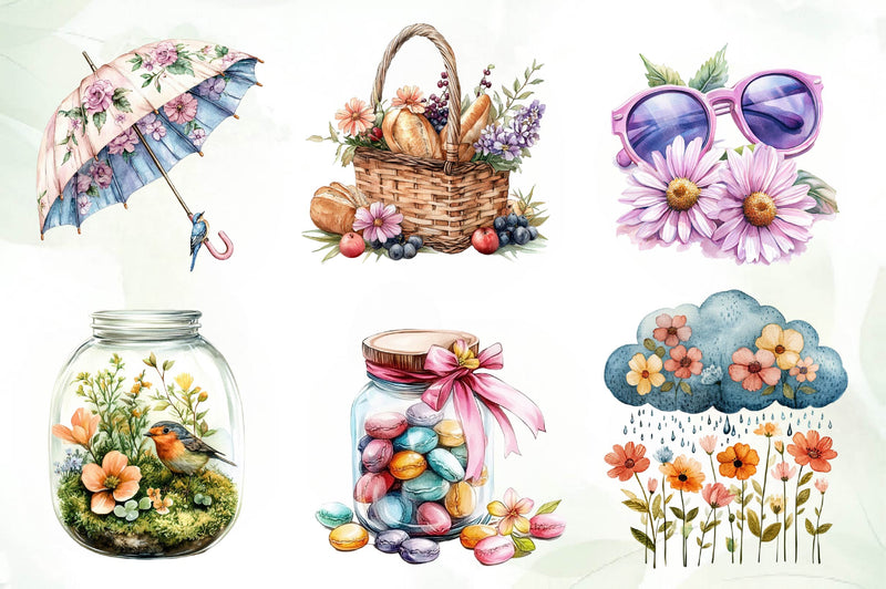 Spring Laundry Clipart Bundle - CraftNest - Digital Crafting and Art