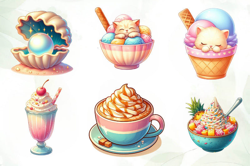 Creamy Summer Clipart Bundle - CraftNest - Digital Crafting and Art