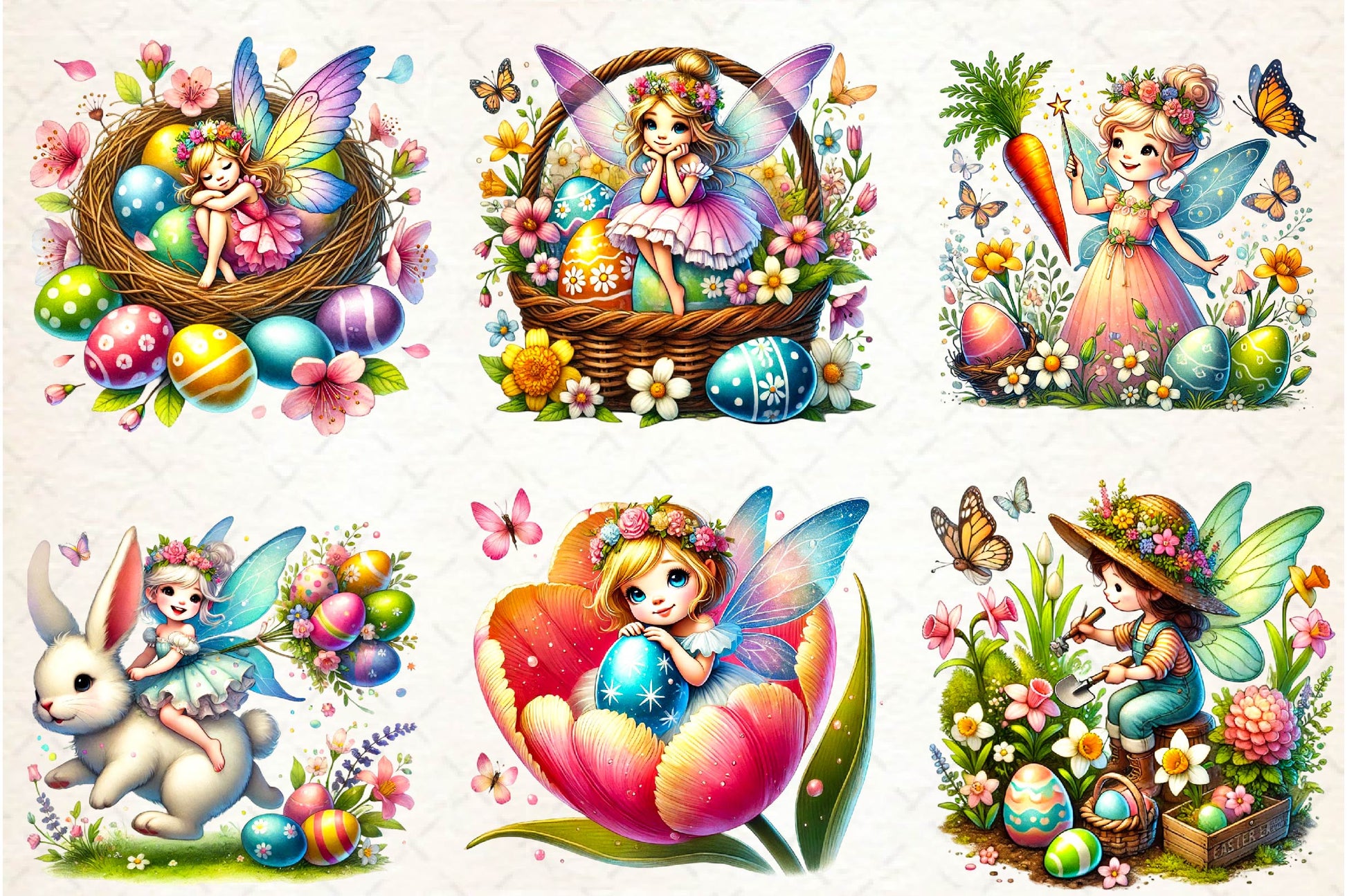 Fairy Easter Clipart Bundle - CraftNest - Digital Crafting and Art