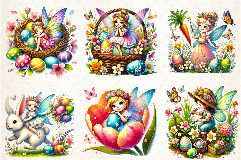 Fairy Easter Clipart Bundle - CraftNest - Digital Crafting and Art