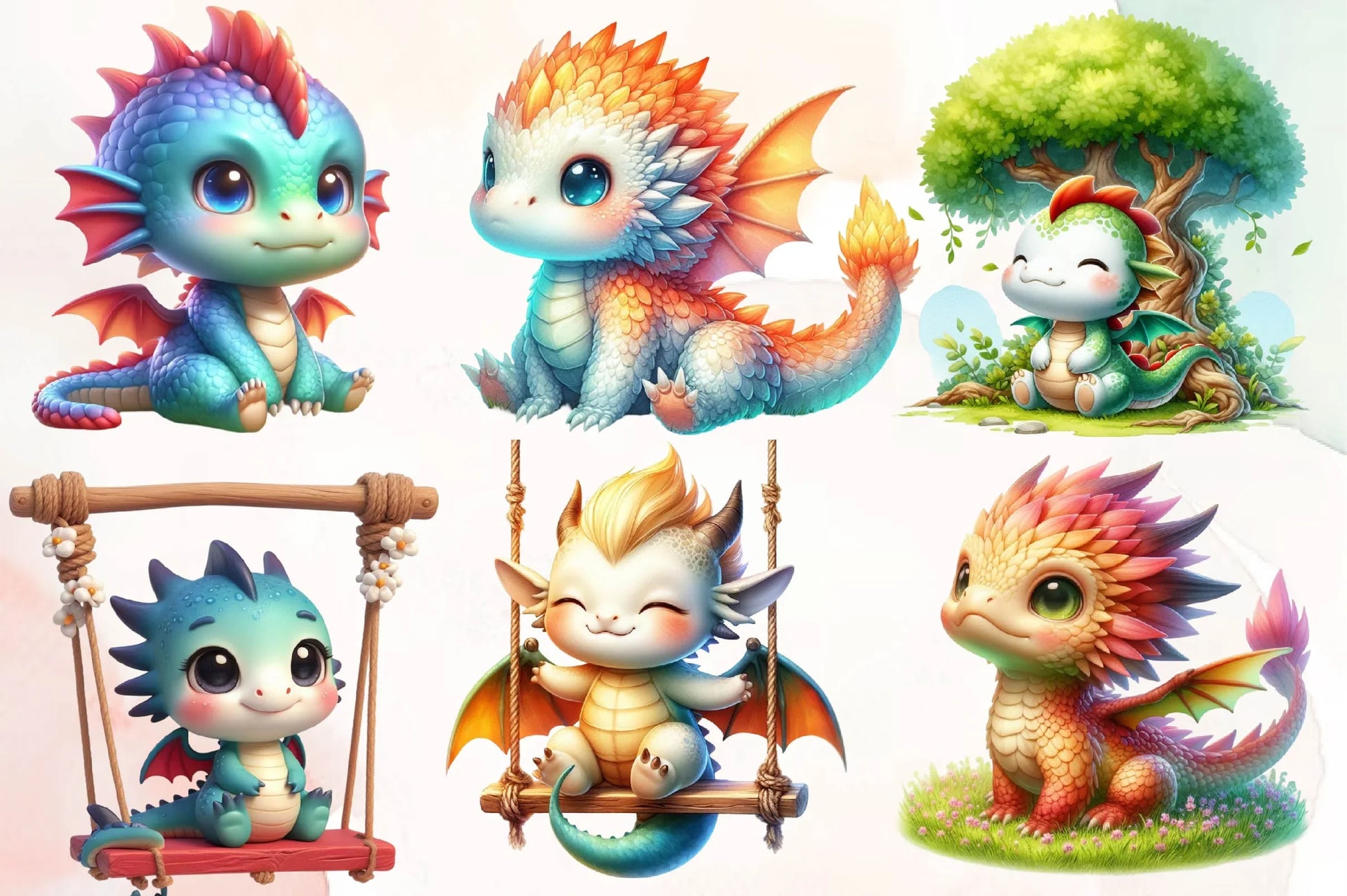 Fairytale Dragons Clipart Bundle - CraftNest - Digital Crafting and Art