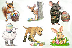 Egg Hunter Camo Animal Clipart Bundle - CraftNest - Digital Crafting and Art