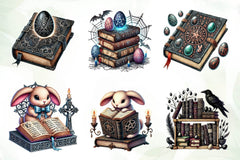 Gothic Easter Day Books Clipart Bundle - CraftNest - Digital Crafting and Art