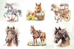 Easter Horse Clipart Bundle - CraftNest - Digital Crafting and Art