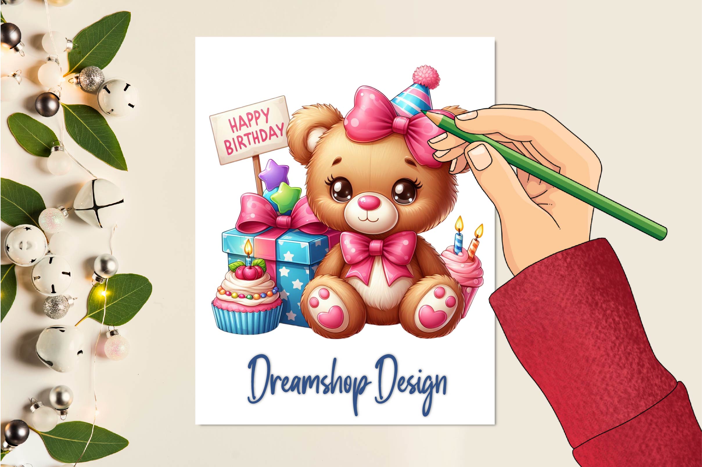 Birthday Teddy Baby Bears Clipart Bundle - CraftNest - Digital Crafting and Art