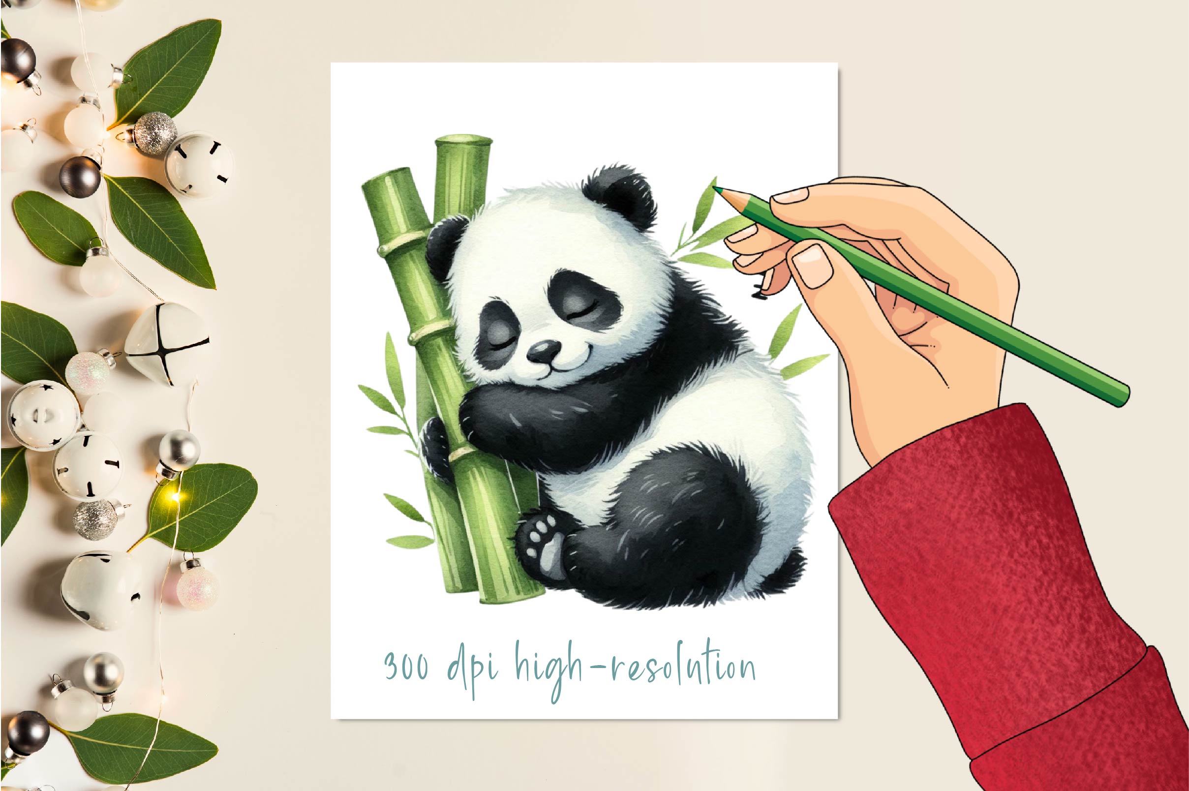 Bamboo Panda Cub Clipart Bundle - CraftNest - Digital Crafting and Art
