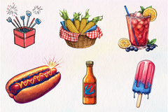 Summer BBQ Party Clipart Bundle - CraftNest - Digital Crafting and Art