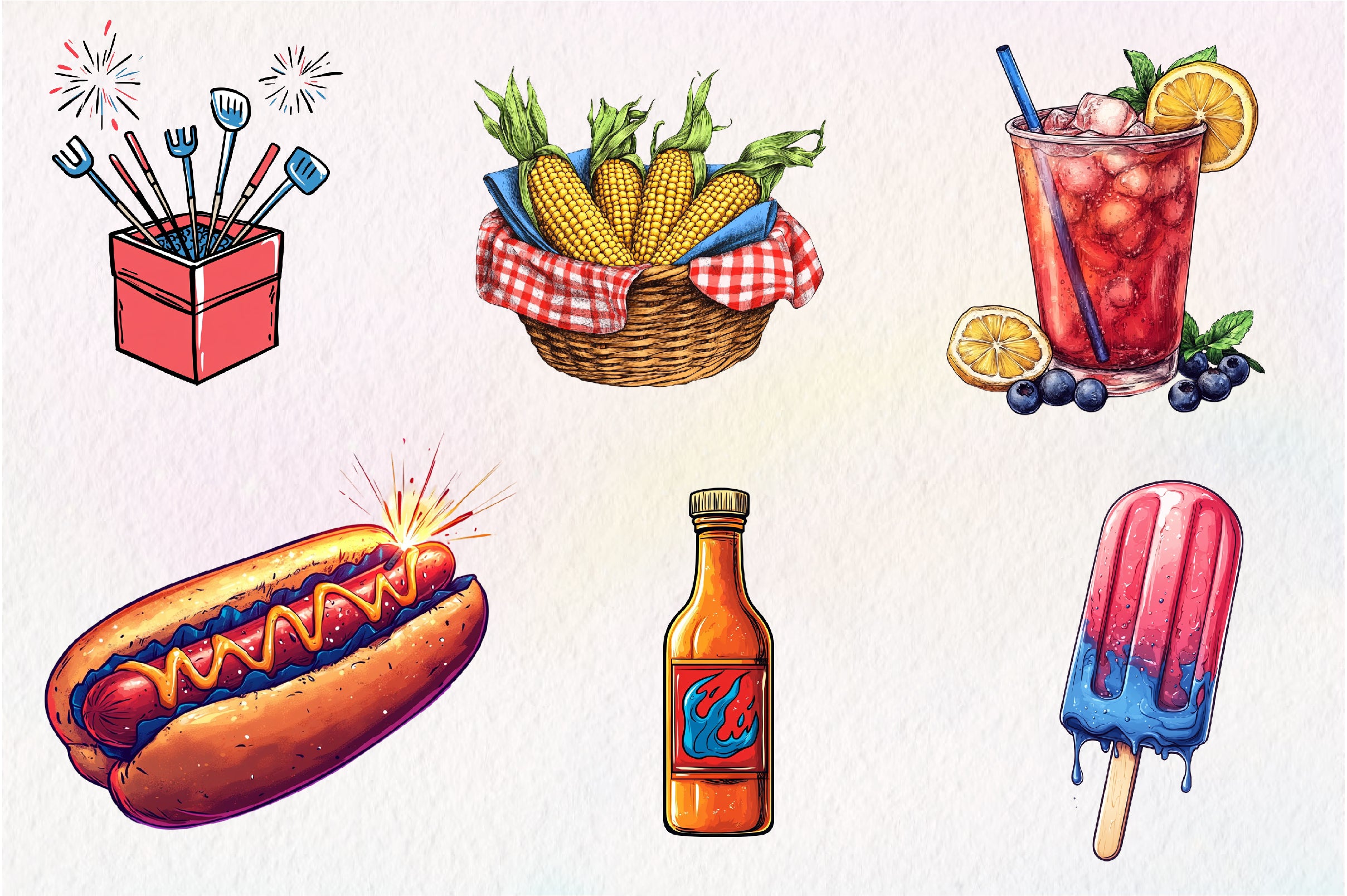 Summer BBQ Party Clipart Bundle - CraftNest - Digital Crafting and Art