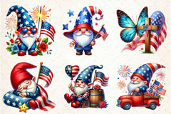 Memorial Day Gnome Clipart Bundle - CraftNest - Digital Crafting and Art