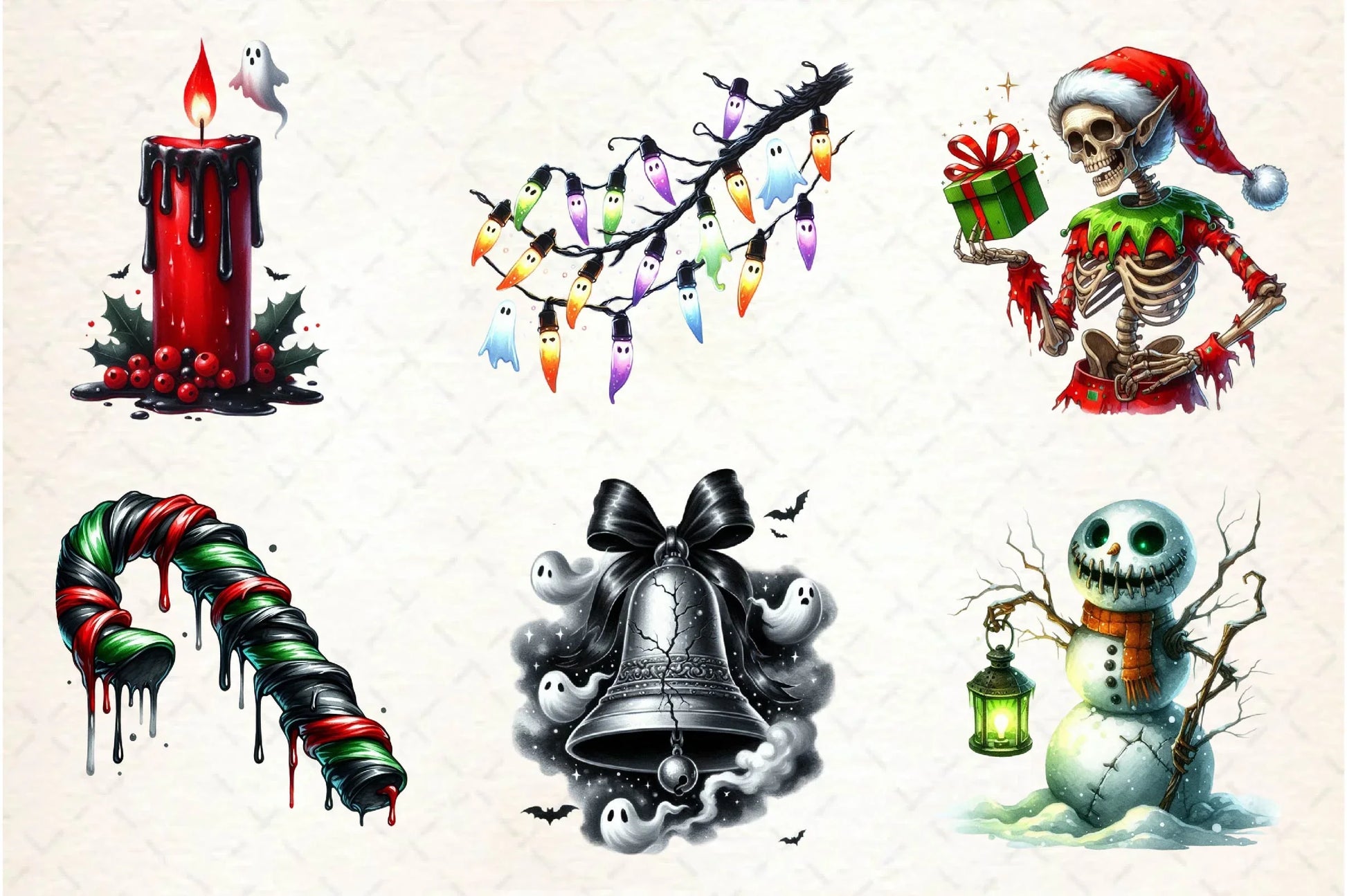 Spooky Christmas Clipart Bundle - CraftNest - Digital Crafting and Art