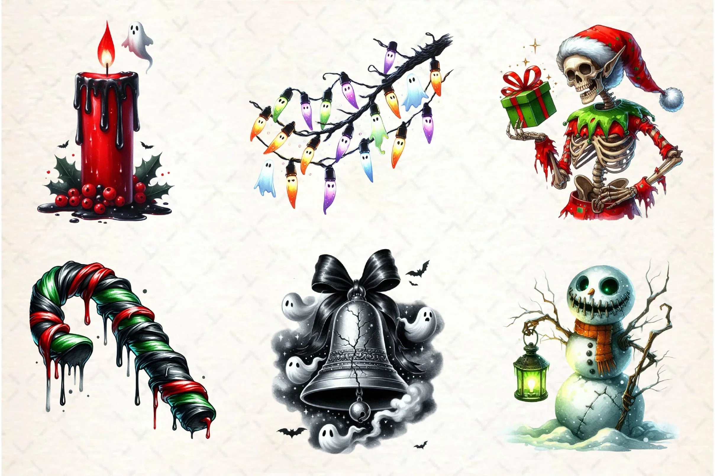 Spooky Christmas Clipart Bundle - CraftNest - Digital Crafting and Art
