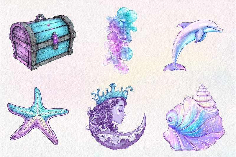 The Magical Ocean Clipart Bundle - CraftNest - Digital Crafting and Art