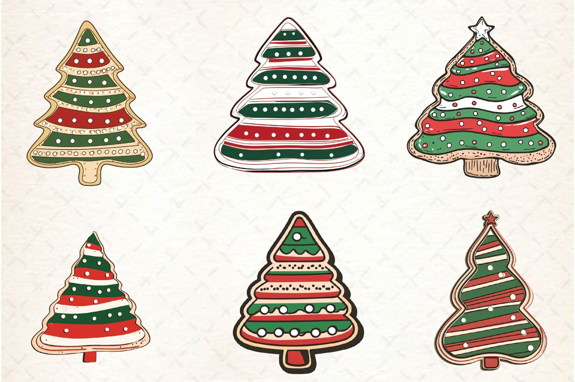 Christmas Tree Cake White Chocolate Clipart Bundle - CraftNest - Digital Crafting and Art