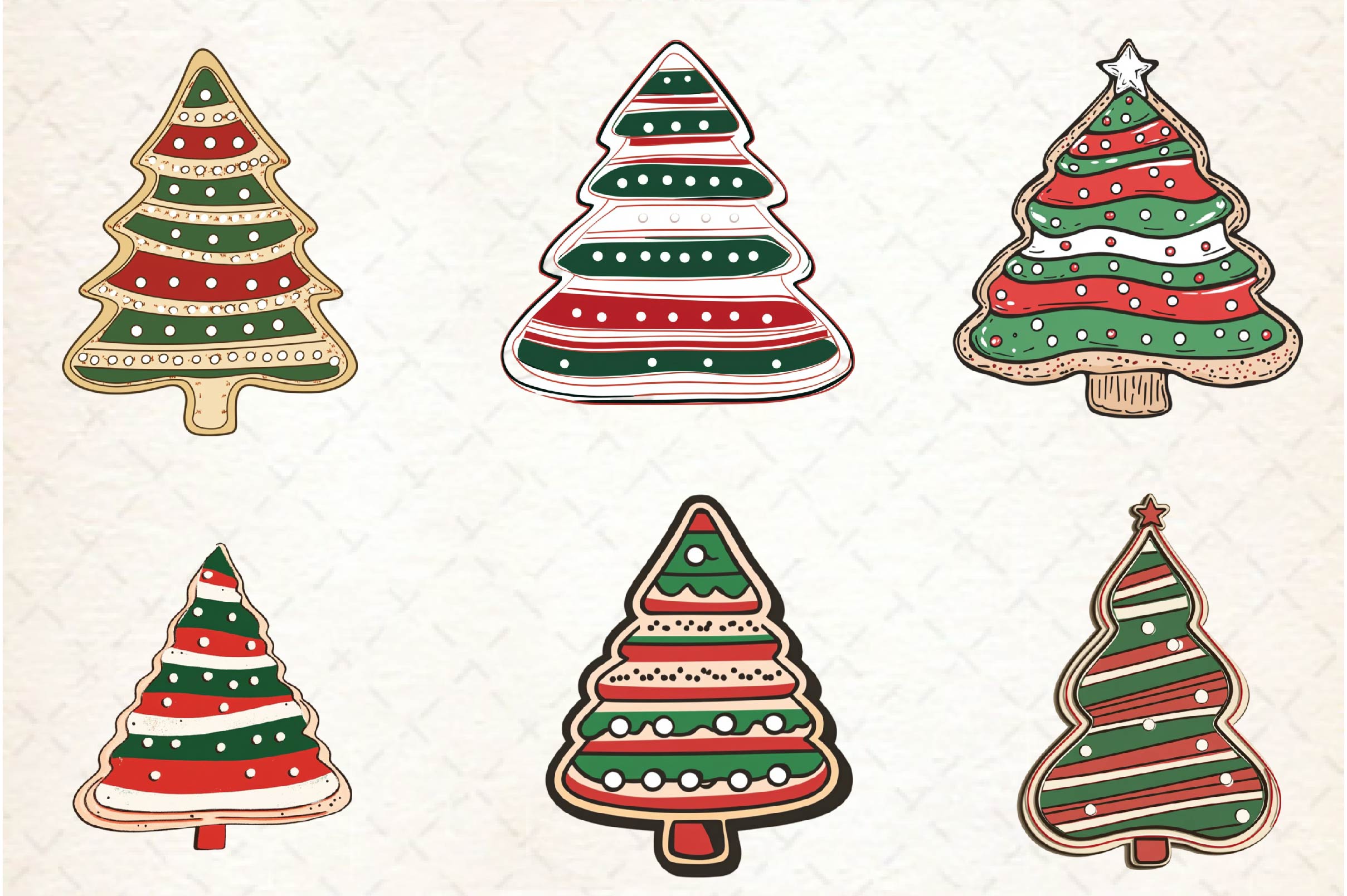 Christmas Tree Cake White Chocolate Clipart Bundle - CraftNest - Digital Crafting and Art
