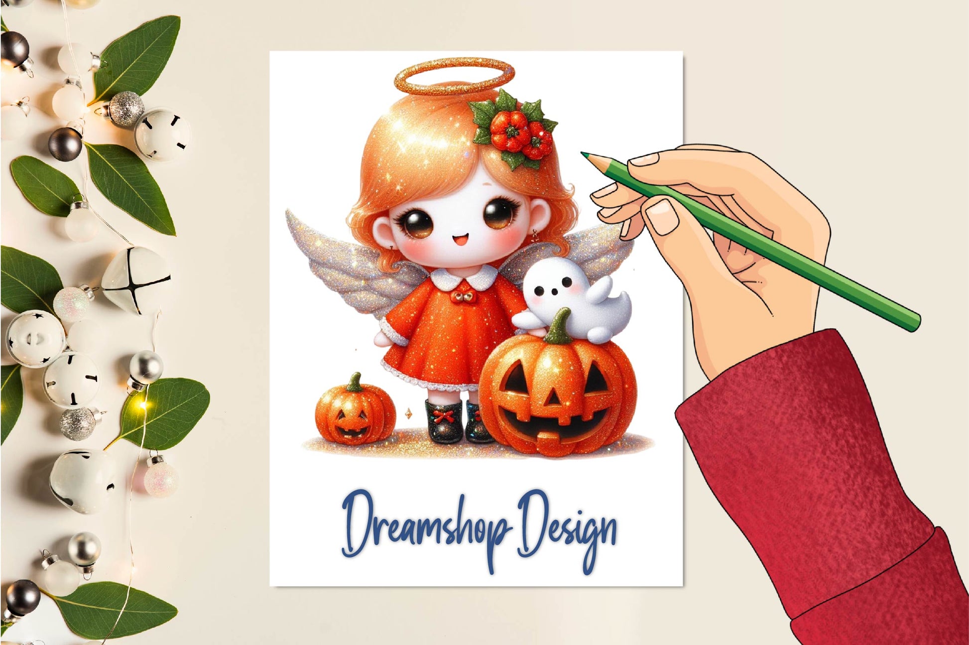 Halloween Cute Angel Clipart Bundle - CraftNest - Digital Crafting and Art