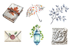 Silver Autumn Clipart Bundle 1 - CraftNest - Digital Crafting and Art