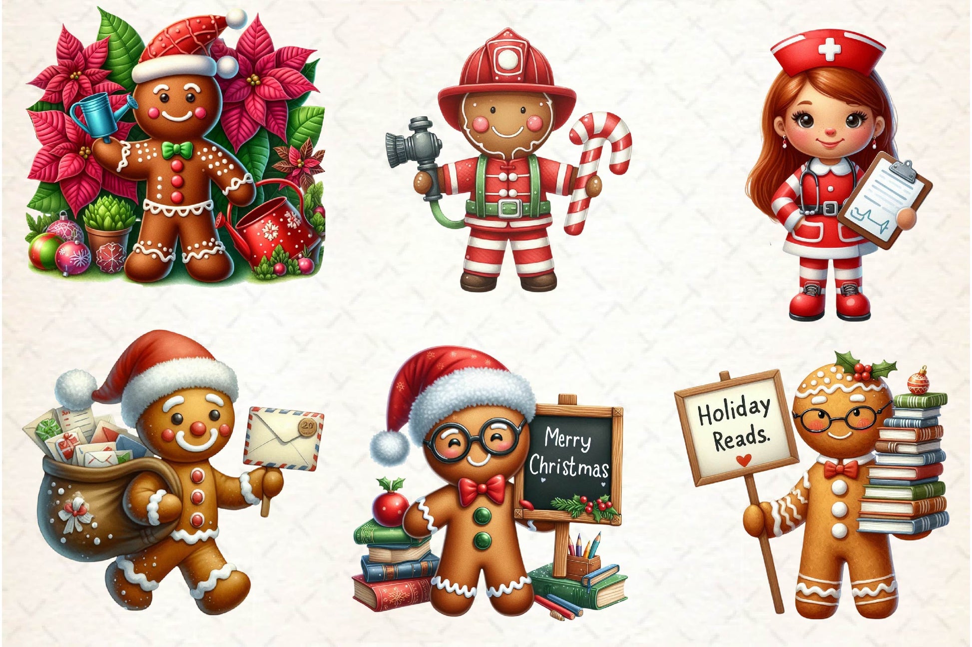 Christmas Gingerbread Jobs Clipart Bundle - CraftNest - Digital Crafting and Art