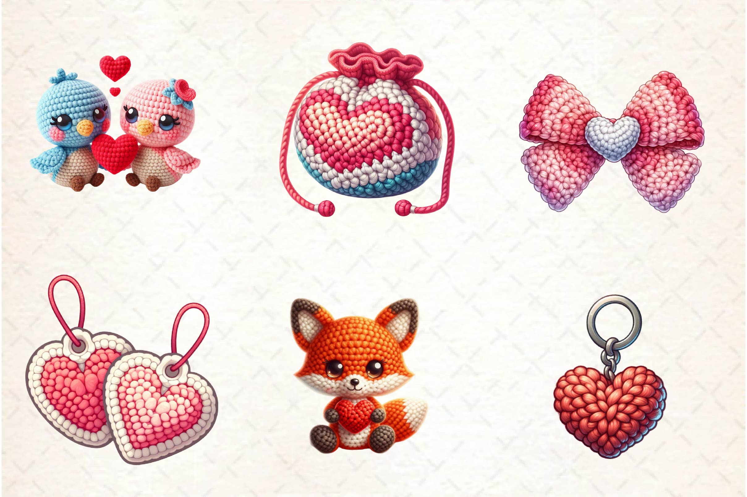 Crochet Valentine's Day Clipart Bundle - CraftNest - Digital Crafting and Art