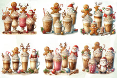 Christmas Gingerbread Coffee Clipart Bundle - CraftNest - Digital Crafting and Art