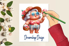 Funny Summer Grandma Clipart Bundle - CraftNest - Digital Crafting and Art